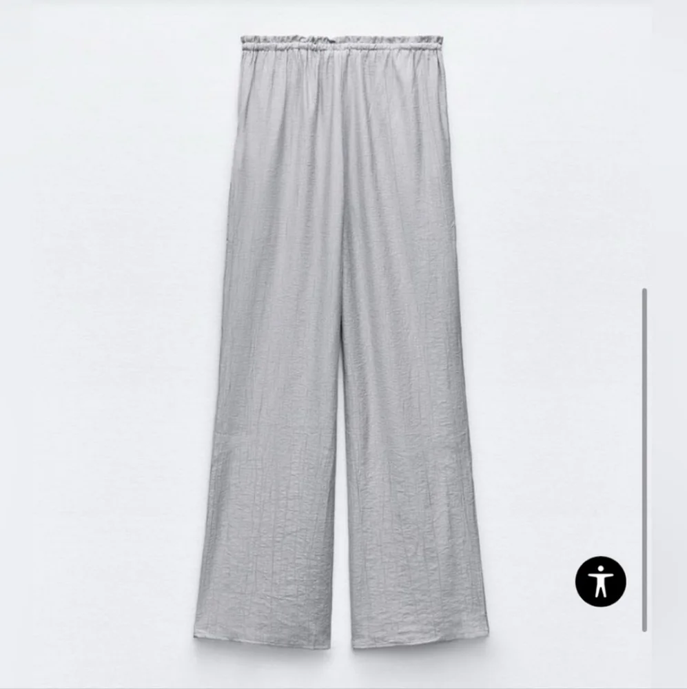 Zara Wide Leg Pants Grey Size M